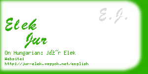 elek jur business card